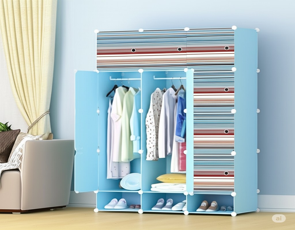 16 CUBES PLASTIC WARDROBE