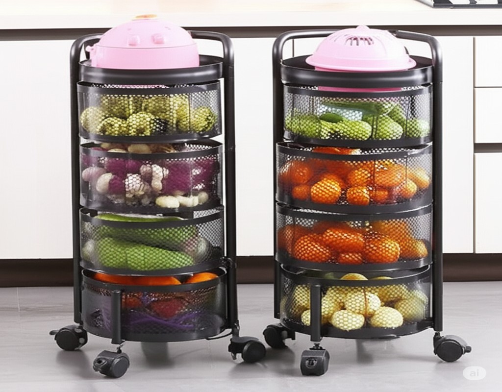 ROUND ROTATING DISH RACK